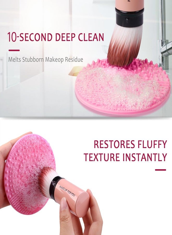 Norate Makeup Brush Cleaner, Make up Brush Cleaner Mat, Silicone Brush Cleaning Mat, Paint Cosmetic Brush Cleaner Pad with Suction Cup for Valentines Day, Stocking Stuffers for Women Moms Teen Girls - Image 5